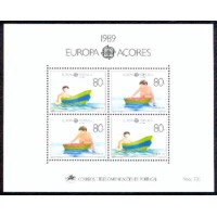 AÇOB010M-BLOCO SÉRIE EUROPA - JOGOS INFANTIS - AÇORES - 1989 - MINT AÇOB010M-BLOCO SÉRIE EUROPA - JOGOS INFANTIS - AÇORES - 1989 - MINT