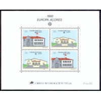 AÇOB011M-BLOCO SÉRIE EUROPA - EDIFÍCIOS POSTAIS - AÇORES - 1990 - MINT AÇOB011M-BLOCO SÉRIE EUROPA - EDIFÍCIOS POSTAIS - AÇORES - 1990 - MINT