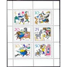 ALO0936MF-MINIFOLHA CONTOS DE GRIMM - ALEMANHA ORIENTAL - 1966 - MINT