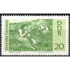 ALO0985N-SELO PINTURAS PERDIDAS DURANTE A GUERRA, 20P - ALEMANHA ORIENTAL - 1967 - N