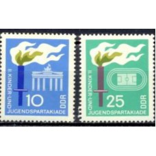 ALO1073N-SÉRIE 2º JOGOS ESPORTIVOS DA JUVENTUDE - ALEMANHA ORIENTAL - 1968 - N