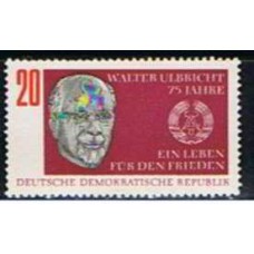 ALO1079M-SELO 75º ANIVERSÁRIO DE WALTER ULBRICHT - ALEMANHA ORIENTAL - 1968 - MINT