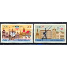 ALO1080N-SÉRIE 750º ANIVERSÁRIO DE ROSTOCK - ALEMANHA ORIENTAL - 1968 - N