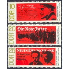 ALO1113N-SÉRIE CINQUENTENÁRIO DA REVOLUÇÃO DE 1918 - ALEMANHA ORIENTAL - 1968 - N