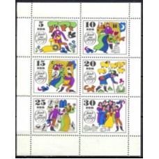 ALO1146MF-MINIFOLHA CONTO JORINDE E JORINGEL - ALEMANHA ORIENTAL - 1969 - MINT