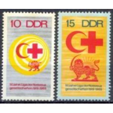 ALO1158N-SÉRIE 50º ANIVERSÁRIO DA LIGA DAS SOCIEDADES DA CRUZ VERMELHA - ALEMANHA ORIENTAL - 1969 - N