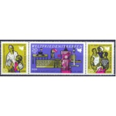 ALO1177NA-TRÍPTICO REUNIÃO MUNDIAL PELA PAZ - ALEMANHA ORIENTAL - 1969 - N