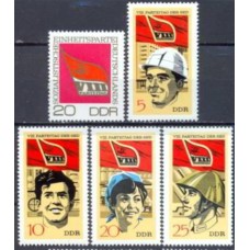 ALO1365M-SÉRIE 8º CONGRESSO DO PARTIDO SOCIALISTA UNITÁRIO ALEMÃO - ALEMANHA ORIENTAL - 1971 - MINT