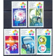 ALO1555M-SÉRIE 10º FESTIVAL DA JUVENTUDE E DOS ESTUDANTES II - ALEMANHA ORIENTAL - 1973 - MINT