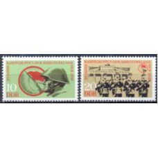 ALO1566M-SÉRIE 20º ANIVERSÁRIO DOS GRUPOS DE COMBATE DA CLASSE OPERÁRIA - ALEMANHA ORIENTAL - 1973 - MINT