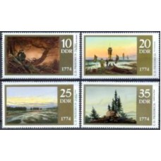 ALO1639N-SÉRIE BICENTENÁRIO DE NASCIMENTO DO PINTOR GASPAR D FRIEDRICH - ALEMANHA ORIENTAL - 1974 - N