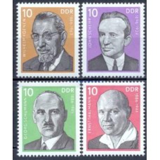 ALO1786N-SÉRIE PERSONALIDADES DO MOVIMENTO OPERÁRIO ALEMÃO IV - ALEMANHA ORIENTAL - 1976 - N