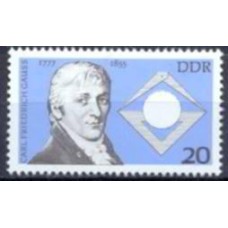 ALO1891N-SELO BICENTENÁRIO DO NASCIMENTO DE CARL FRIEDRICH GAUSS - ALEMANHA ORIENTAL - 1977 - N