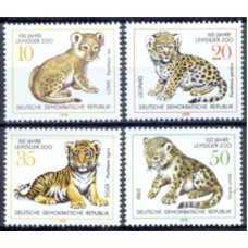 ALO1991N-SÉRIE CENTENÁRIO DO ZOOLÓGICO DE LEIPZIG - ALEMANHA ORIENTAL - 1978 - N