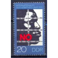 ALO2033N-SELO ANO INTERNACIONAL DA LUTA CONTRA O APARTEID - ALEMANHA ORIENTAL - 1978 - N
