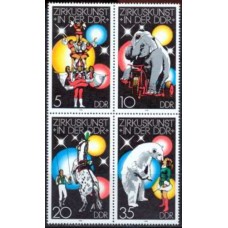 ALO2034NQ-QUADRA ARTE DO CIRCO NA RDA - ALEMANHA ORIENTAL - 1978 - N