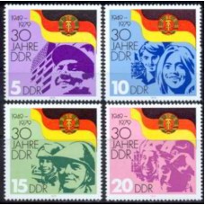 ALO2122N-SÉRIE 30º ANIVERSÁRIO DA REPÚBLICA DEMOCRÁTICA ALEMÃ - ALEMANHA ORIENTAL - 1979 - N