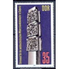 ALO2293N-SELO MONUMENTO AOS COMBATENTES DA RESISTÊNCIA ANTIFASCISTA DE SASSNITZ - ALEMANHA ORIENTAL - 1981 - N