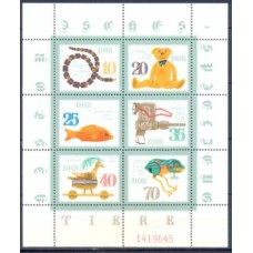 ALO2316NF-MINIFOLHA BRINQUEDOS HISTÓRICOS II - ANIMAIS - ALEMANHA ORIENTAL - 1981 - N