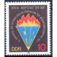 ALO2385N-SELO 9º CONGRESSO DA FEDERAÇÃO INTERNACIONAL DOS MEMBROS DA RESISTÊNCIA - ALEMAHA ORIENTAL - 1982 - N
