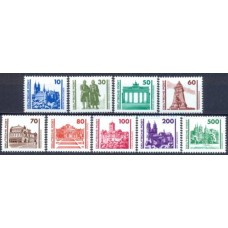 ALO2947M-SÉRIE MONUMENTOS E ARQUITETURA - ALEMANHA ORIENTAL - 1990 - MINT