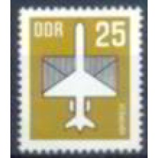 ALOA018N-SELO AÉREO AVIÃO ESTILIZADO 25P - ALEMANHA ORIENTAL - 1989 - N