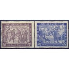 ALOG001N-SÉRIE FEIRA DE OUTONO DE LEIPZIG - ALEMANHA ORIENTAL EMISSÕES GERAIS - 1948 - N