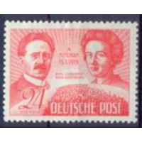 ALOG048N-SELO 30º ANIVERSÁRIO DA MORTE DE KARL LIEBKNECHT E ROSA LUXEMBURGO - ALEMANHA ORIENTAL EMISSÕES GERAIS - 1948 - N
