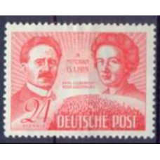 ALOG048N-SELO 30º ANIVERSÁRIO DA MORTE DE KARL LIEBKNECHT E ROSA LUXEMBURGO - ALEMANHA ORIENTAL EMISSÕES GERAIS - 1948 - N