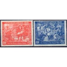 ALOG049N-SÉRIE FEIRA DA PRIMAVERA DE LEIPZIG - ALEMANHA ORIENTAL EMISSÕES GERAIS - 1949 - N