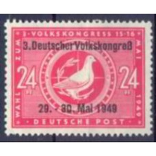 ALOG051NA-SELO 3º CONGRESSO POPULAR COM SOBRECARGA - ALEMANHA ORIENTAL EMISSÕES GERAIS - 1949 - N