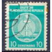 ALOS019U-SELO DE SERVIÇO COMPASSO FUNDO LINHADO, 10P - ALEMANHA ORIENTAL - 1955 - U