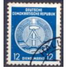 ALOS020U-SELO DE SERVIÇO COMPASSO FUNDO LINHADO, 12P - ALEMANHA ORIENTAL - 1955 - U