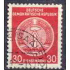 ALOS024U-SELO DE SERVIÇO COMPASSO FUNDO LINHADO, 30P - ALEMANHA ORIENTAL - 1955 - U