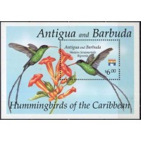 ANBB0236M-BLOCO EXPOSIÇÃO FILATÉLICA GENOVA 92 - BEIJA-FLORES II - ANTIGUA E BARBUDA - 1993 - MINT ANBB0236M-BLOCO EXPOSIÇÃO FILATÉLICA GENOVA 92 - BEIJA-FLORES II - ANTIGUA E BARBUDA - 1993 - MINT