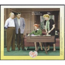 ANBB0489M-BLOCO SÉRIE TELEVISIVA I LOVE LUCY I - ANTIGUA E BARBUDA - 2001 - MINT