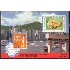 BAHB0082M-BLOCO RETORNO DE HONG KONG À CHINA - BAHAMAS - 1997 - MINT