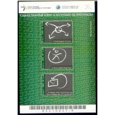 BL0138M-BLOCO CÚPULA MUNDIAL SOBRE A SOCIEDADE DA INFORMAÇÃO - 2005 - MINT