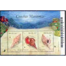 BL0145M-BLOCO CONCHAS MARÍTIMAS - 2007 - MINT