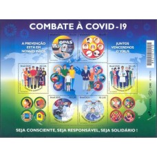 BL0218M-BLOCO COMBATE À COVID-19 - 2020 - MINT