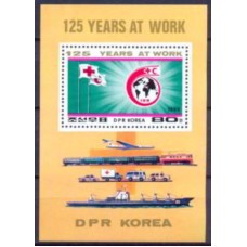 CONB0052M-BLOCO 125 ANOS DA CRUZ VERMELHA INTERNACIONAL - COREIA DO NORTE - 1988 - MINT