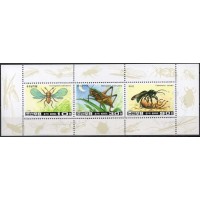 CONB0129M-BLOCO INSETOS - COREIA DO NORTE - 1993 - MINT