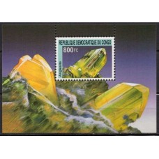 CREB0070M-BLOCO MINERAIS - ANGLESITA - CONGO REPÚBLICA - 2002 - MINT