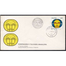 FD0196.02-FDC HOMENAGEM À TELEVISÃO BRASILEIRA - 1980 - CPD E CBC RIO DE JANEIRO - COM FERRUGEM