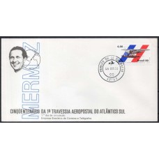 FD0200.03-FDC CINQUENTENÁRIO DA 1ª TRAVESSIA AEROPOSTAL DO ATLÂNTICO SUL - 1980 - CPD GOIÁS