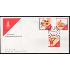 FD0202.02-FDC OLIMPÍADAS DE MOSCOU - 1980 - CPD NITERÓI