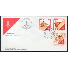 FD0202.03-FDC OLIMPÍADAS DE MOSCOU - 1980 - CPD E CBC SÃO PAULO