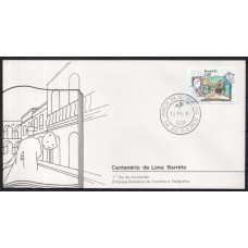 FD0219.02-FDC CENTENÁRIO DO NASCIMENTO DE LIMA BARRETO - 1981 - CPD SÃO JOSÉ DO RIO PRETO