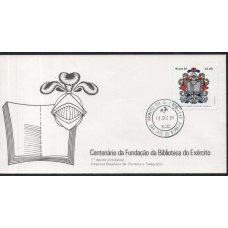 FD0243.01-FDC CENTENÁRIO DA FUNDAÇÃO DA BIBLIOTECA DO EXÉRCITO - 1981 - CPD SÃO JOSÉ DO RIO PRETO