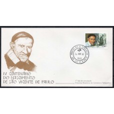 FD0249.02-FDC IV CENTENÁRIO DO NASCIMENTO DE SÃO VICENTE DE PAULO - 1982 - CPD SÃO JOSÉ DO RIO PRETO